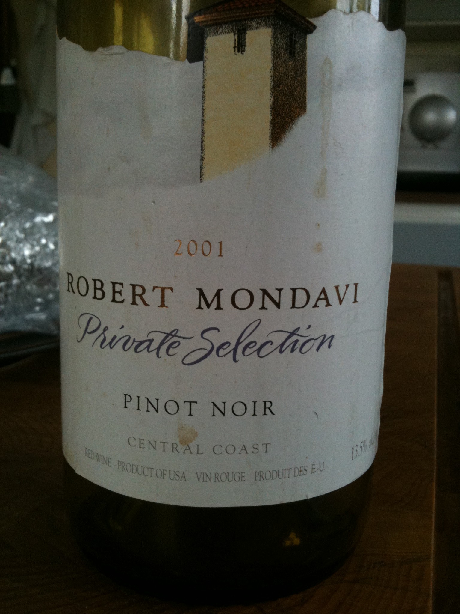 Robert Mondavi Private Selection Pinot Noir 2001